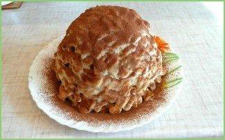 Торт из печенья без выпечки со сгущенкой - фото шаг 3