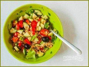 Салат из зеленой гречки - фото шаг 6