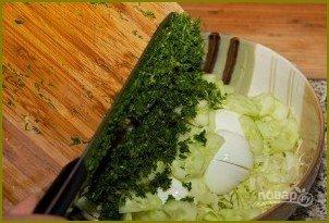 Салат с капустой и огурцом - фото шаг 6