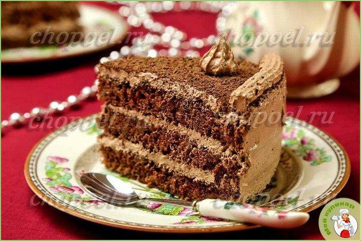 Бисквитный торт с шоколадом