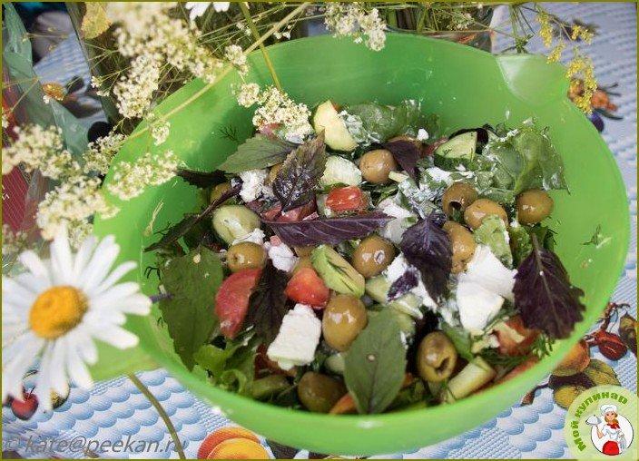 Овощной салат с базиликом - фото шаг 1