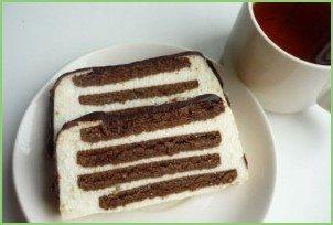 Творожный торт с печеньем без выпечки - фото шаг 9