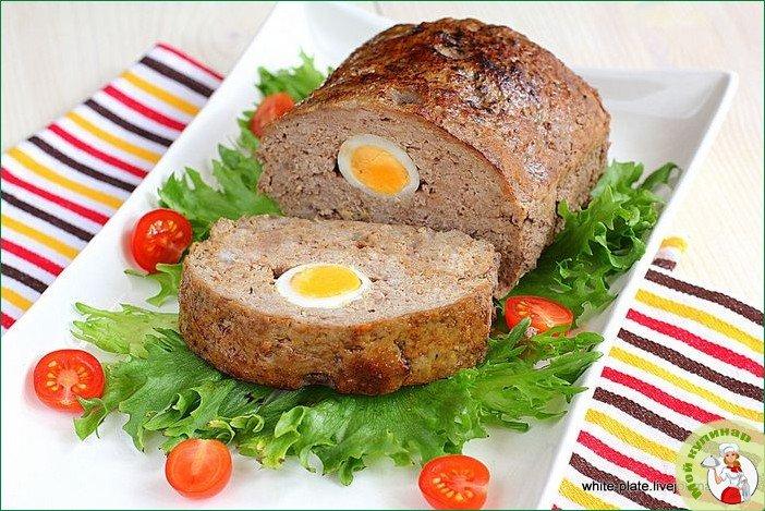 Мясной рулет с яйцом (из свинины)