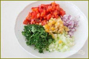 Овощной салат с нутом - фото шаг 2