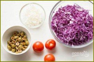 Салат из фиолетовой капусты - фото шаг 1