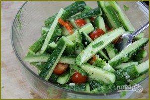 Летний овощной салат - фото шаг 6