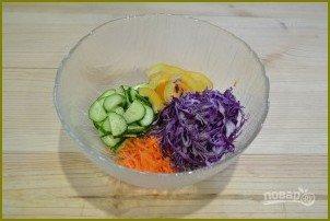 Овощной салат с ореховым соусом - фото шаг 7