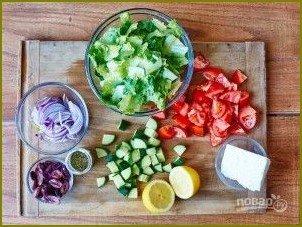 Легкий летний салат с фетой - фото шаг 1