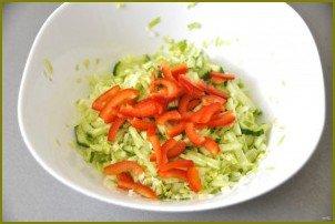 Салат из молодой зелёной капусты - фото шаг 5