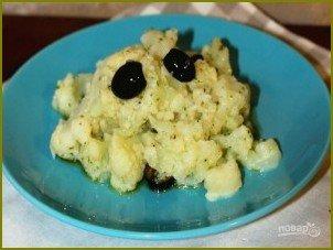 Салат из цветной капусты с маслинами - фото шаг 5