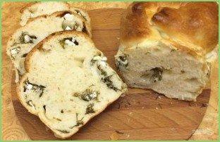 Воздушный хлеб с брынзой и зеленью - фото шаг 6