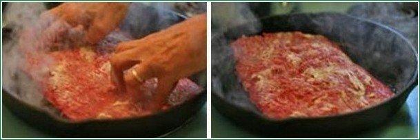 Бифштекс из говядины на сковороде