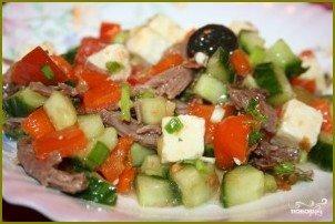 Салат греческий с мясом - фото шаг 9