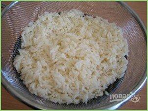 Пирог-перевертыш с грибами, фаршем и рисом - фото шаг 4