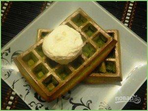 Диетические зеленые вафли с мороженым - фото шаг 7