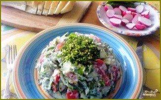 Салат из ботвы редиса - фото шаг 4