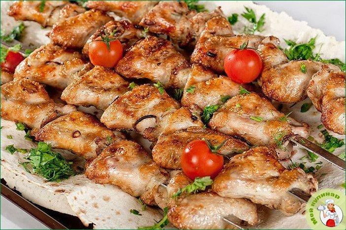 Шашлык из курицы (рецепт маринада)