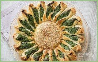Пирог-цветок с рикоттой и шпинатом - фото шаг 6