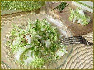 Салат из пекинской капусты с огурцом - фото шаг 7