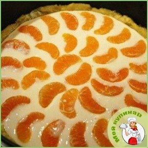 Творожный пирог с мандаринами - фото шаг 7