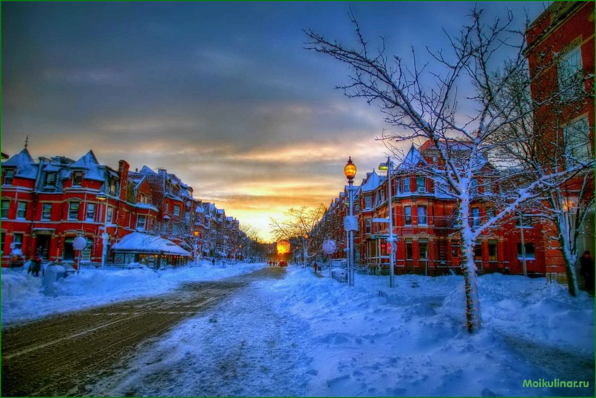 Зимний город: красота и волшебство снежных дней