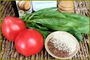 Салат из помидоров с кунжутом, семечками и семенами льна - фото шаг 1