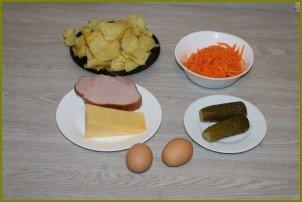 Салат с чипсами и корейской морковкой - фото шаг 1