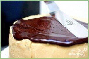 Шоколадный пирог с арахисовым кремом - фото шаг 3