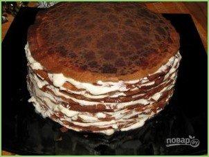 Блинный торт со взбитыми сливками - фото шаг 15