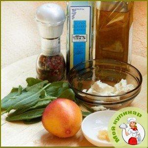 Салат из щавеля и персиков - фото шаг 1