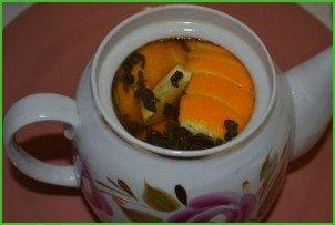 Зеленый чай с апельсином - фото шаг 3
