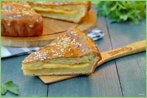Пирог с сыром из творожного теста - фото шаг 10