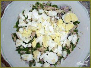 Салат из скумбрии с рисом - фото шаг 5