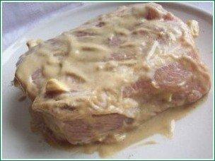 Мясо с горчицей в духовке