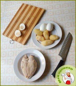 Салат с курицей и фасолью - фото шаг 3
