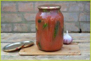 Огурчики в томатном соке - фото шаг 4