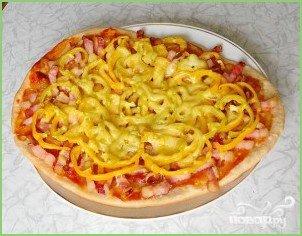 Пицца с колбасой - фото шаг 5