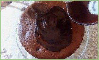 Рецепт шоколадного пирога с творожными шариками - фото шаг 13