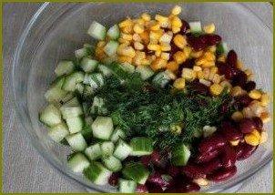 Вегетарианский салат с фасолью - фото шаг 3