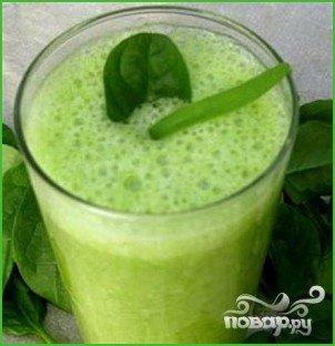 Зеленый витаминный напиток с семенами льна - фото шаг 5