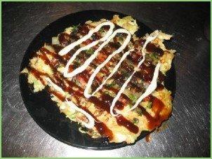 Японская пицца Окономияки (Okonomiyaki) - фото шаг 11