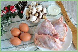Яичные блинчики с курицей - фото шаг 1