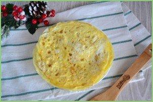Яичные блинчики с курицей - фото шаг 5