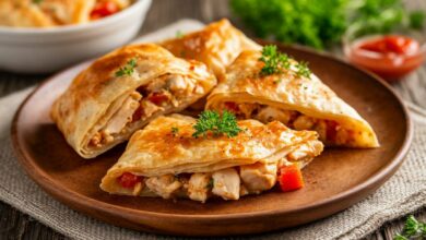 Пирожки из лаваша с курицей