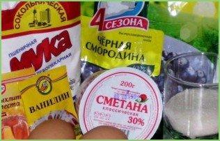 Сметанный пирог со смородиной - фото шаг 1