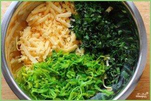 Лепешки с сыром и зеленью - фото шаг 4