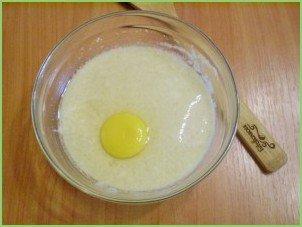 Манник с яблоками на кефире - фото шаг 4