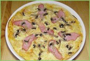 Пицца с ветчиной и шампиньонами - фото шаг 3