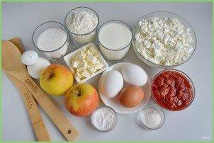 Воздушный творожный пирог с яблоками - фото шаг 1