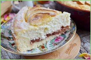 Воздушный творожный пирог с яблоками - фото шаг 12